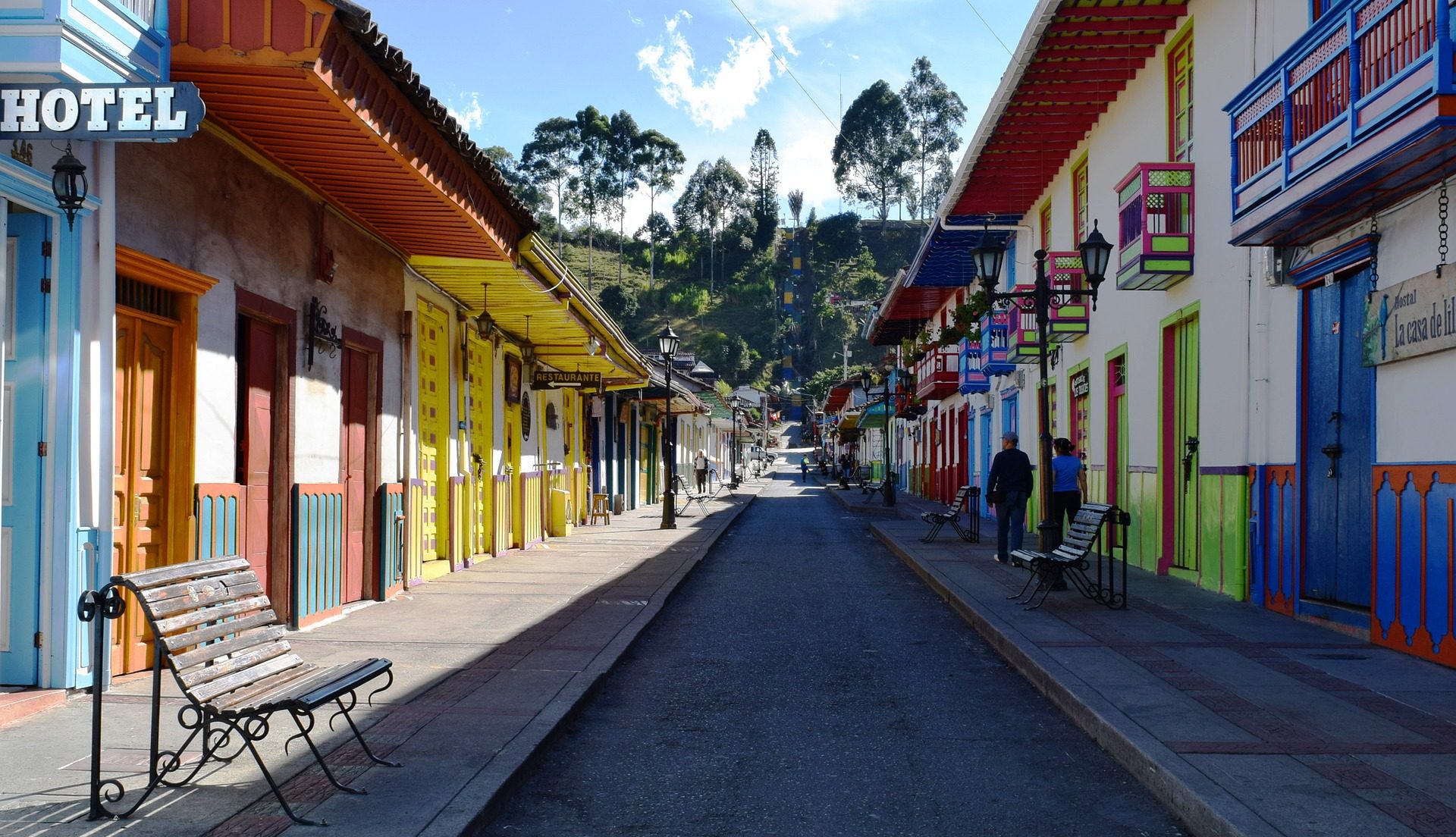 straatbeeld Salento, Colombia